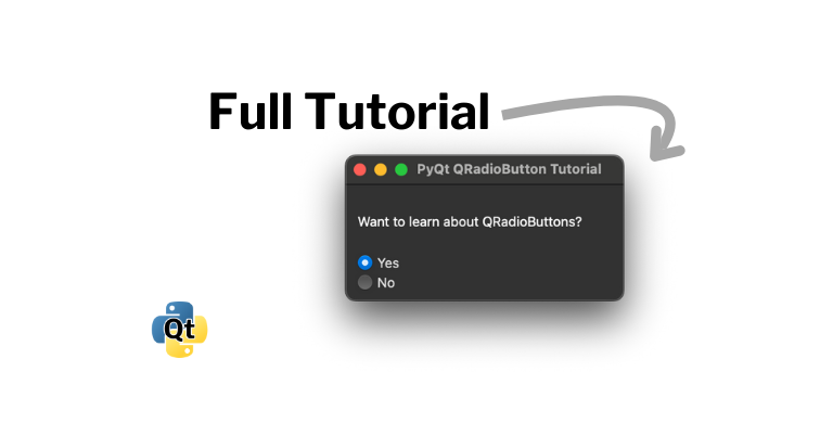 PyQT QRadioButton Essentials